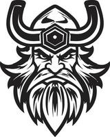 Ebon Conqueror A Viking Leader in Vector Raiders of the North A Viking Logo of Power