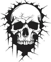 Unlocking the Past The Intricate Cracked Wall Skull A Gaze into the Abyss The Mysterious Vector Skull