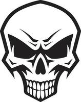 Skeletal Sorcery Cryptic Vector Head Ebon Enigma Stylish Skull Logo