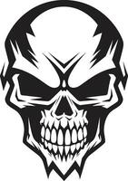 Phantoms Lore Occult Skull Mark Elegance in Obscurity Blackened Vector Icon