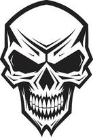 Spectral Secrets Sinister Vector Logo Elegance in Death Haunting Skull Symbol