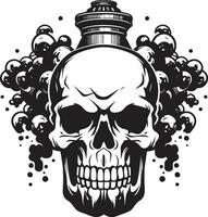 Chilling Skull Profile Vector Icon Evil Grin Vector Sinister Skull Symbol