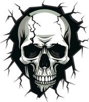 Mystical Unveiling The Enigmatic Cracked Walls Skull Unlocking the Enigma A Vector Skull Icon Revealed