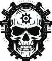 Vector Tech Artwork The Anatomy of Innovation Intricate Mechanical Skull Emblem A Technological Marvel