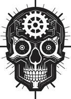 Sleek Steampunk Skull The Fusion of Past and Future Abstract Robo Majesty The Mechanical Evolution vector