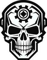 Modish Skull Artwork in Vector The Futures Face Mechanical Skull Majesty A Robotic Evolution