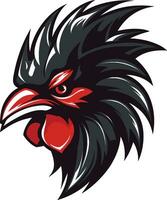 gallo emblema en contemporáneo Arte un símbolo con un toque de moderno artístico instinto majestuoso negro alce logo vector