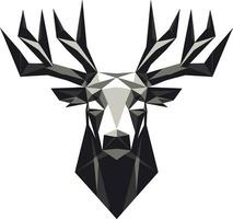 Abstract Black Moose in Vector Art Majestic Moose Silhouette for Branding Impact