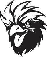 Artistic Rooster Symbol A rooster design thats a work of art Elegant Black Rooster Mascot A graceful and powerful mascot vector
