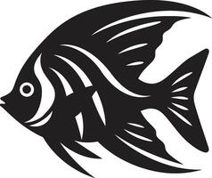 Angelfish Silhouette Icon Black Logo Beauty Vector Angelfish Logo Mysterious Black Charm
