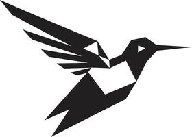 Hummingbird Profile with Style Minimalistic Hummingbird Vector