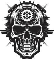 Abstract Cyber Skull Graphic The Heart of the Machine Modish Skull Artwork in Vector The Futures Face