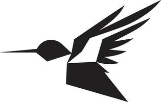 minimalista colibrí vector negrita negro colibrí logo