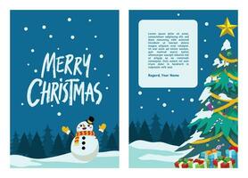 Set of Christmas Card Design vector