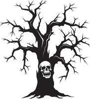 Enduring Beauty Monochrome Farewell to a Lifeless Tree Silent Reverie Depiction of Natures Decay in Black Vector