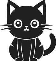 Feline Geometric Art Cat Outline Badge vector