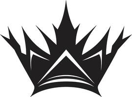 símbolo de realeza negro corona emblema monarcas elegancia negro logo con corona vector