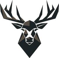 Sleek Moose Symbol with Minimalistic Charm Moose Profile for Brand Recognition vector