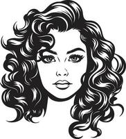 Crowning Glory An Iconic Symbol of Curls Sculpted in Vector The Curly Haired Goddess