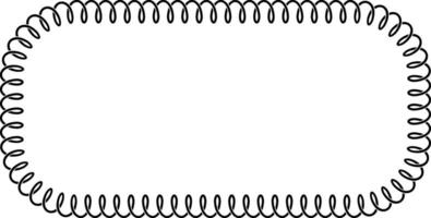 rectangular coil spring frame with copy space vector