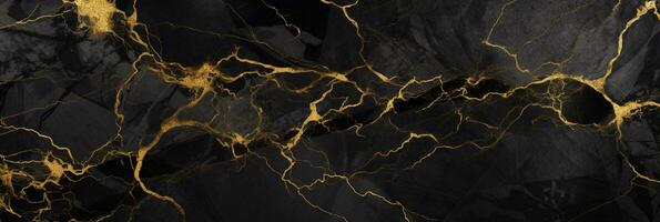 Black marble texture for background or tiles floor decorative design. AI Generative photo