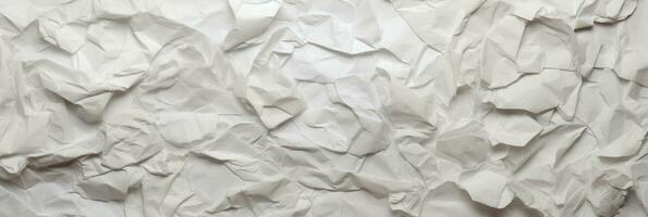 Crumpled white paper texture for the background. AI Generative photo