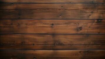 Brown rustic planks wood wall texture background with rustic charm and natural grain pattern. AI Generative photo