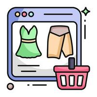 Unique design icon of online shopping vector