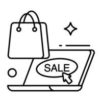 Unique design icon of online shopping vector