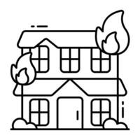 Premium download icon of home fire vector