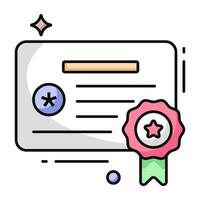 icono de diseño moderno de certificado vector