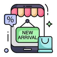 Unique design icon of online shopping vector