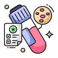 un icono de diseño editable de tubo de muestra, aparato de laboratorio vector