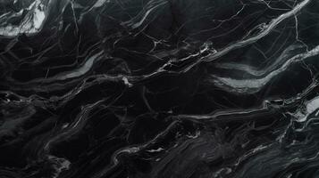 Black marble texture for background or tiles floor decorative design. AI Generative photo