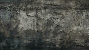 Dark deteriorated cement wall texture for the background. AI Generative photo