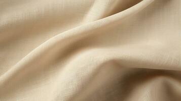 Brown fabric cloth texture background with abstract soft waves. AI Generative photo
