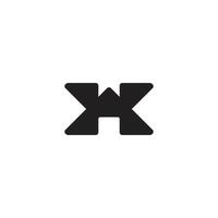 letra hk sencillo triángulo geométrico logo vector