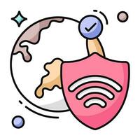 Premium download icon of internet security vector