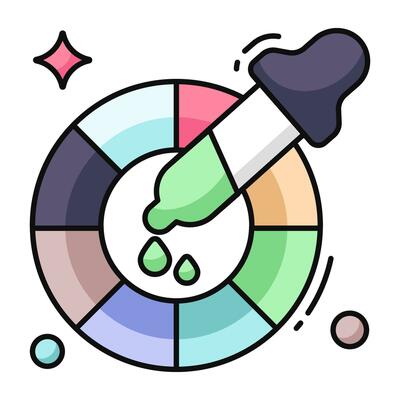 A unique design icon of dropper