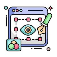 A unique design icon of eye designing vector