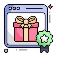 Unique design icon of online shopping vector