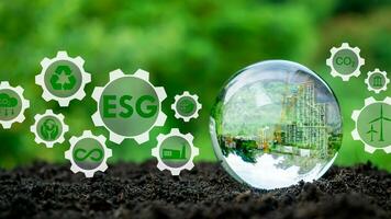 ESG concept for environment, Society and governance in sustainable, Business responsible environmental. photo