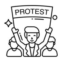 Modern design icon of protest vector