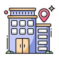 Trendy design icon of building location vector