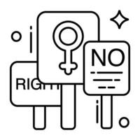 Perfect design icon of female rights protest vector