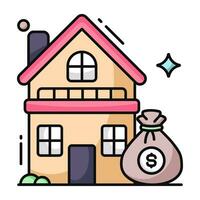 Trendy vector design of home payment