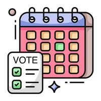 un creativo diseño icono de votar calendario vector