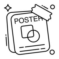 Premium download icon of poster design vector