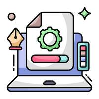 A premium download icon of setting file vector