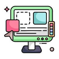 A unique design icon of web designing vector